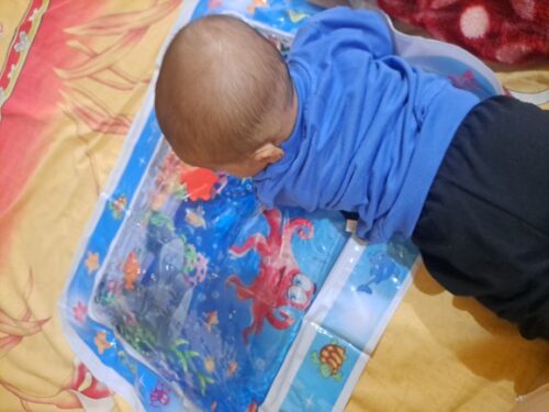 Inflatable Tummy Time Water Mat photo review